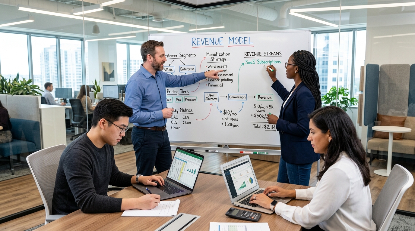 What is a revenue model — founder mapping revenue streams for a startup